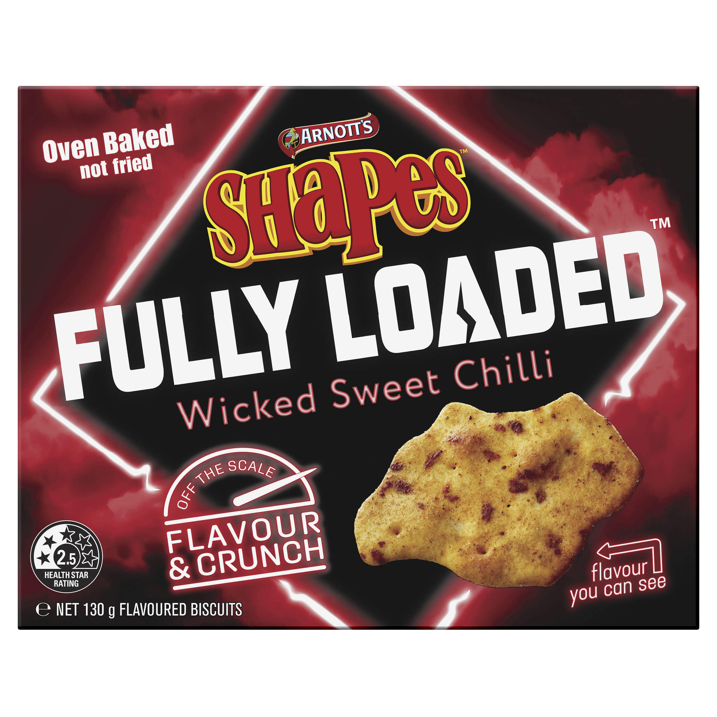 Arnott's Shapes Fully Loaded Wicked Sweet Chilli 130g pack