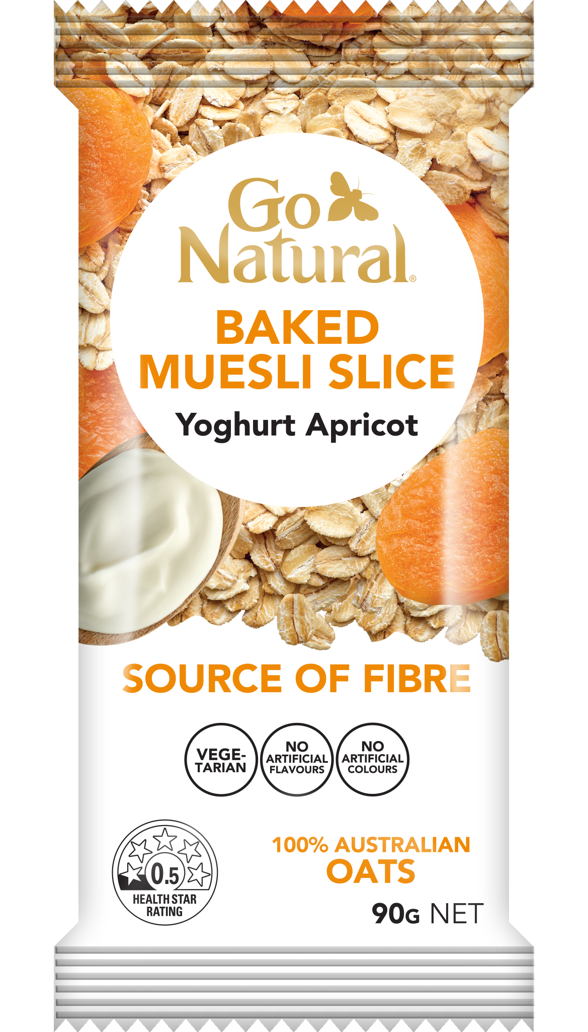 Baked Muesli Slice Yoghurt Apricot 90g pack