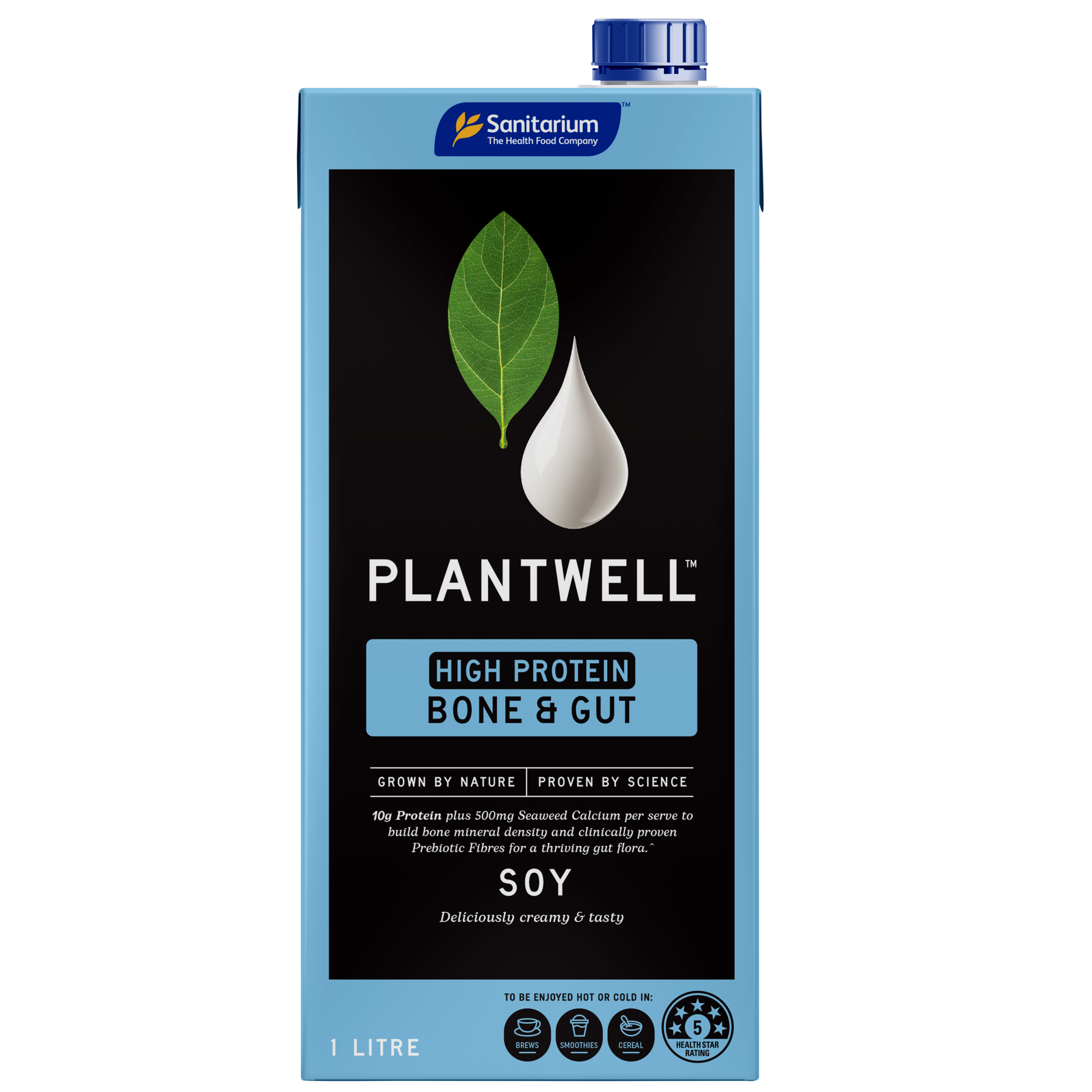 Sanitarium Plantwell High Protein Bone & Gut Soy 1L pack