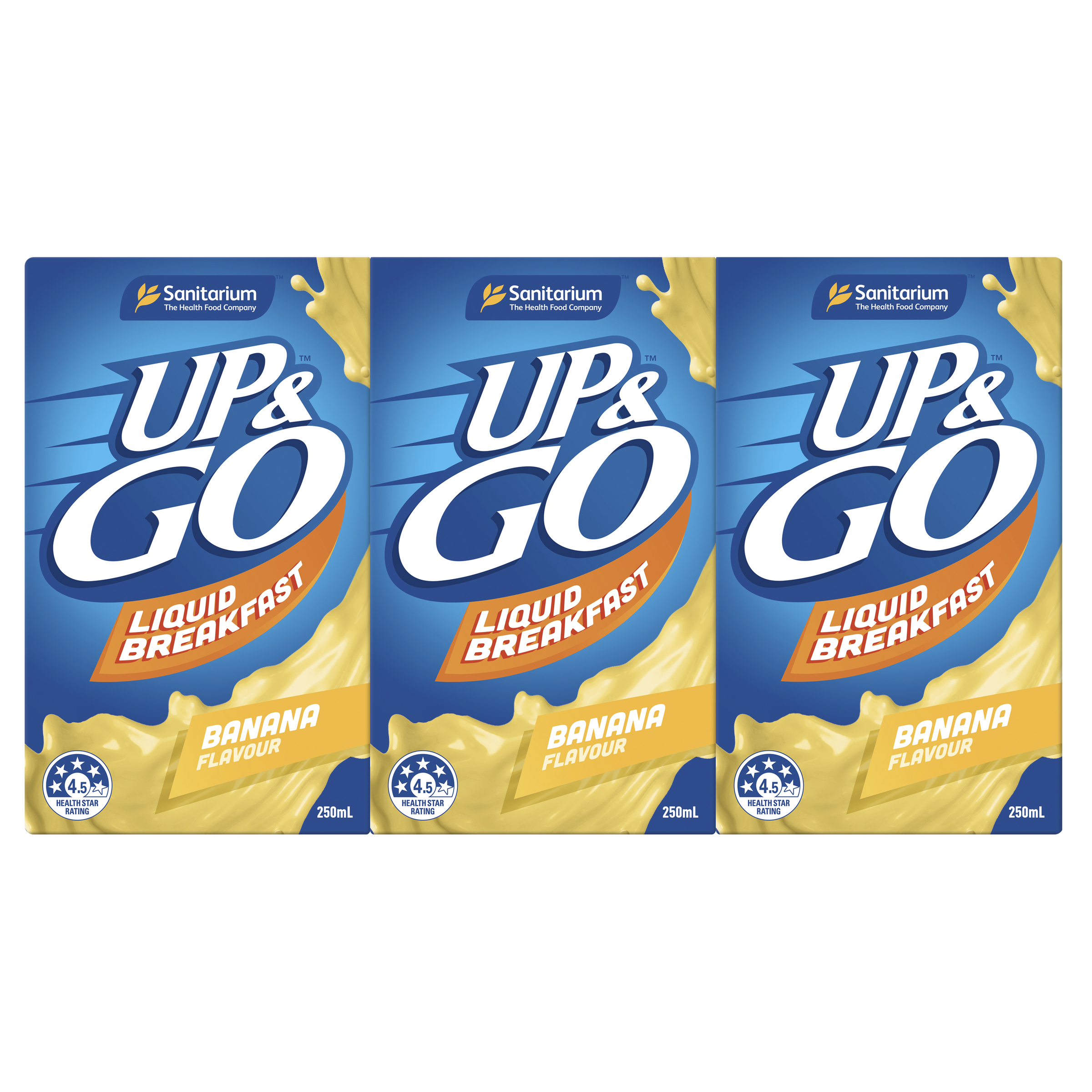 UP&GO Liquid Breakfast Banana 3 x 250mL pack