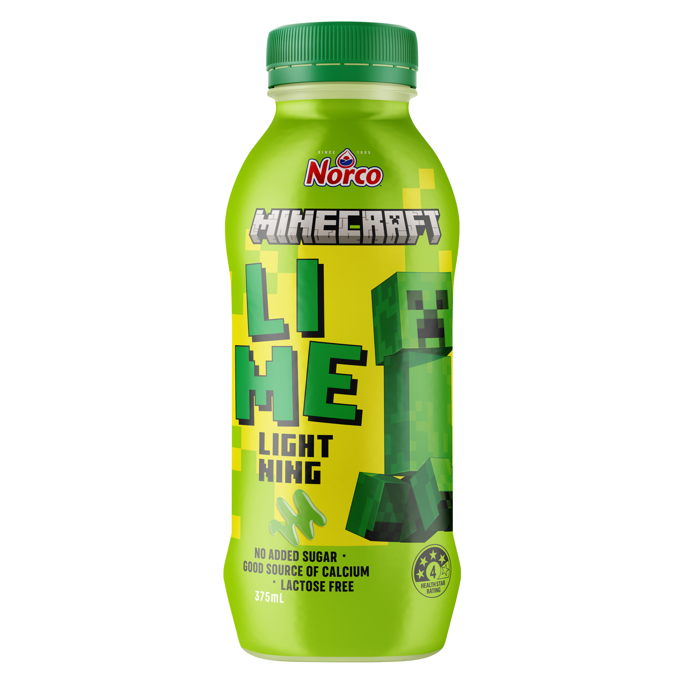 Minecraft Lime Flavoured Milk 375ml pack