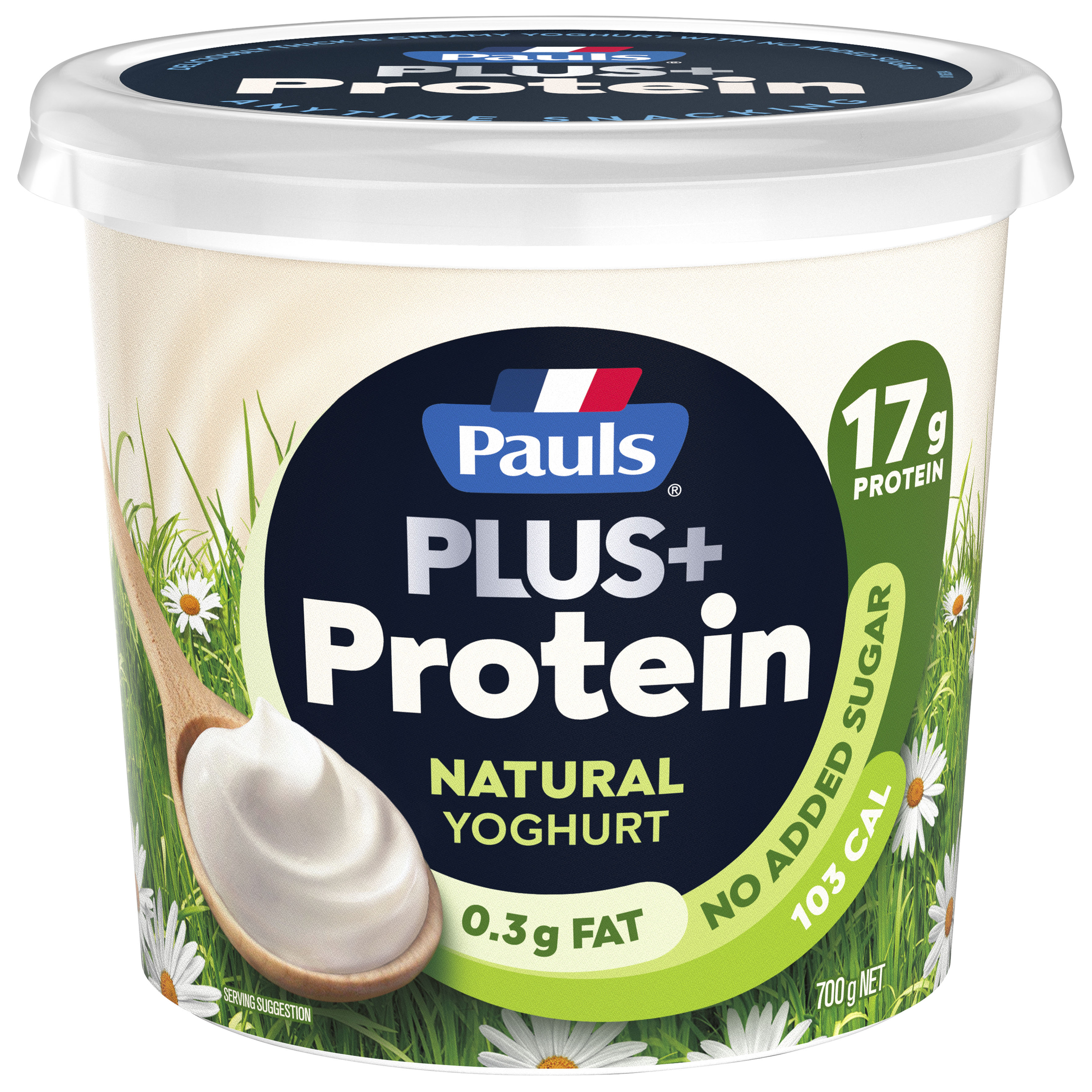 Pauls PLUS+ High Protein Natural Yoghurt 700g — high protein yoghurt no additives Australia
