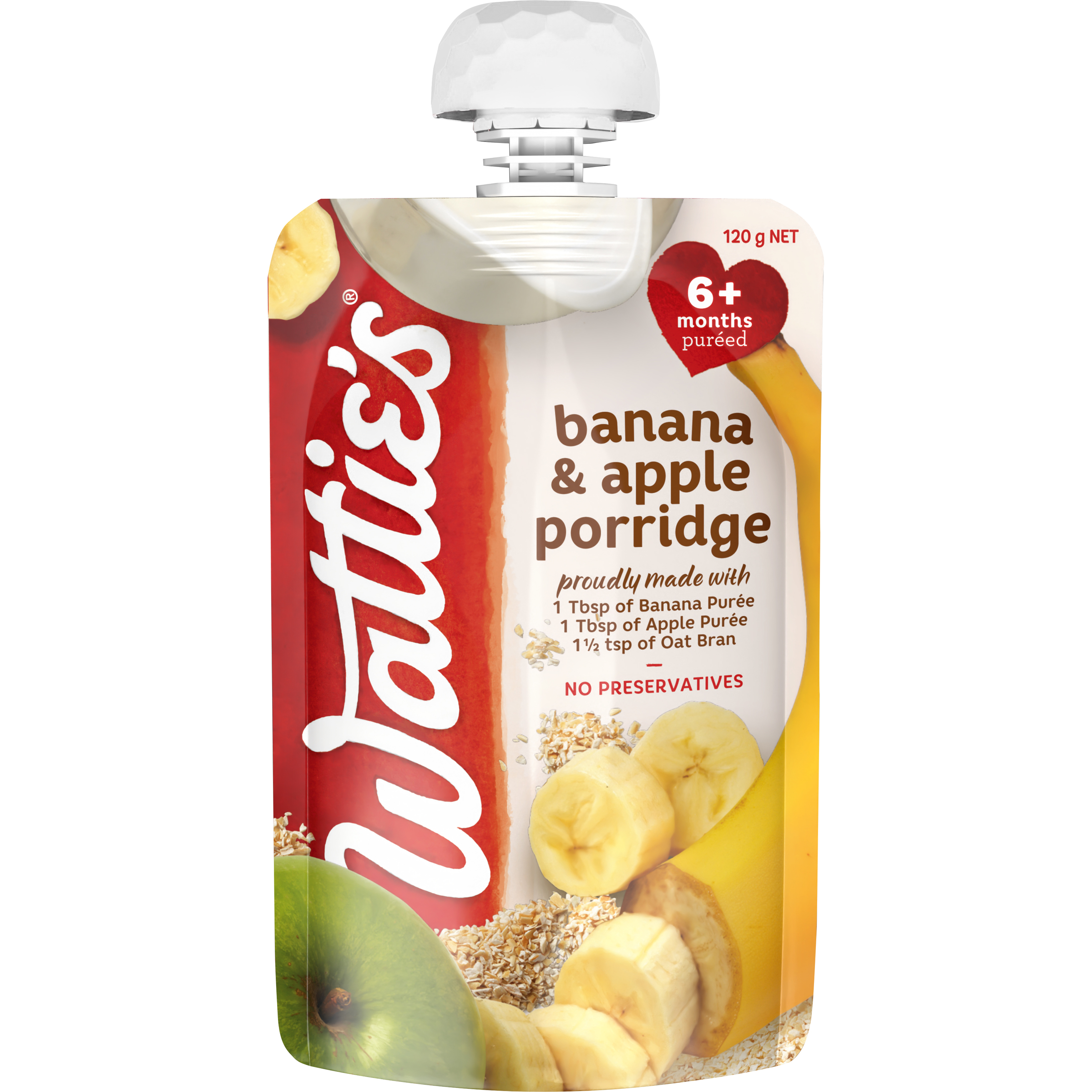 Wattie's® Banana & Apple Porridge 6+ months 120 g pack