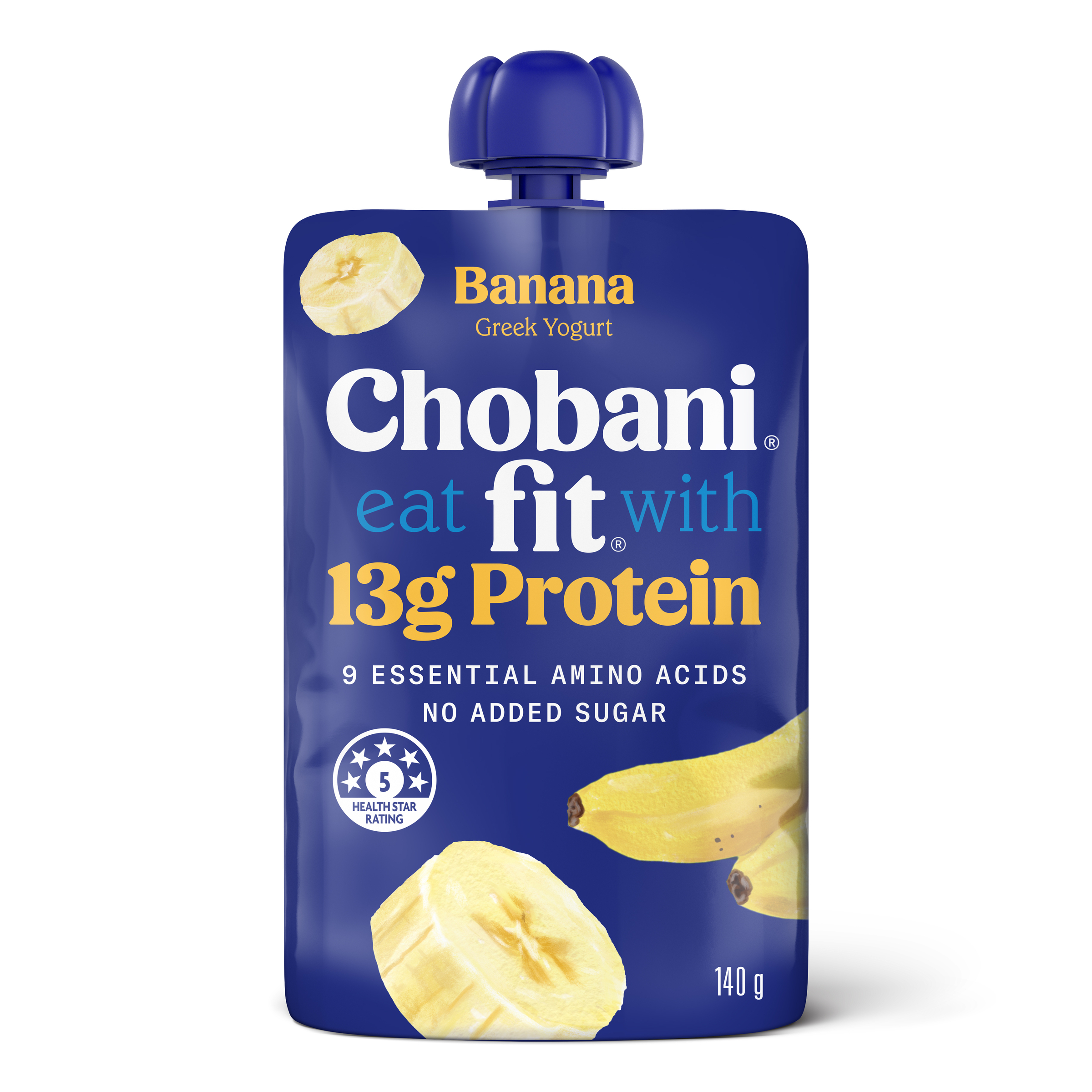 Chobani FiT Banana High Protein Greek Yogurt Pouch 140g pack