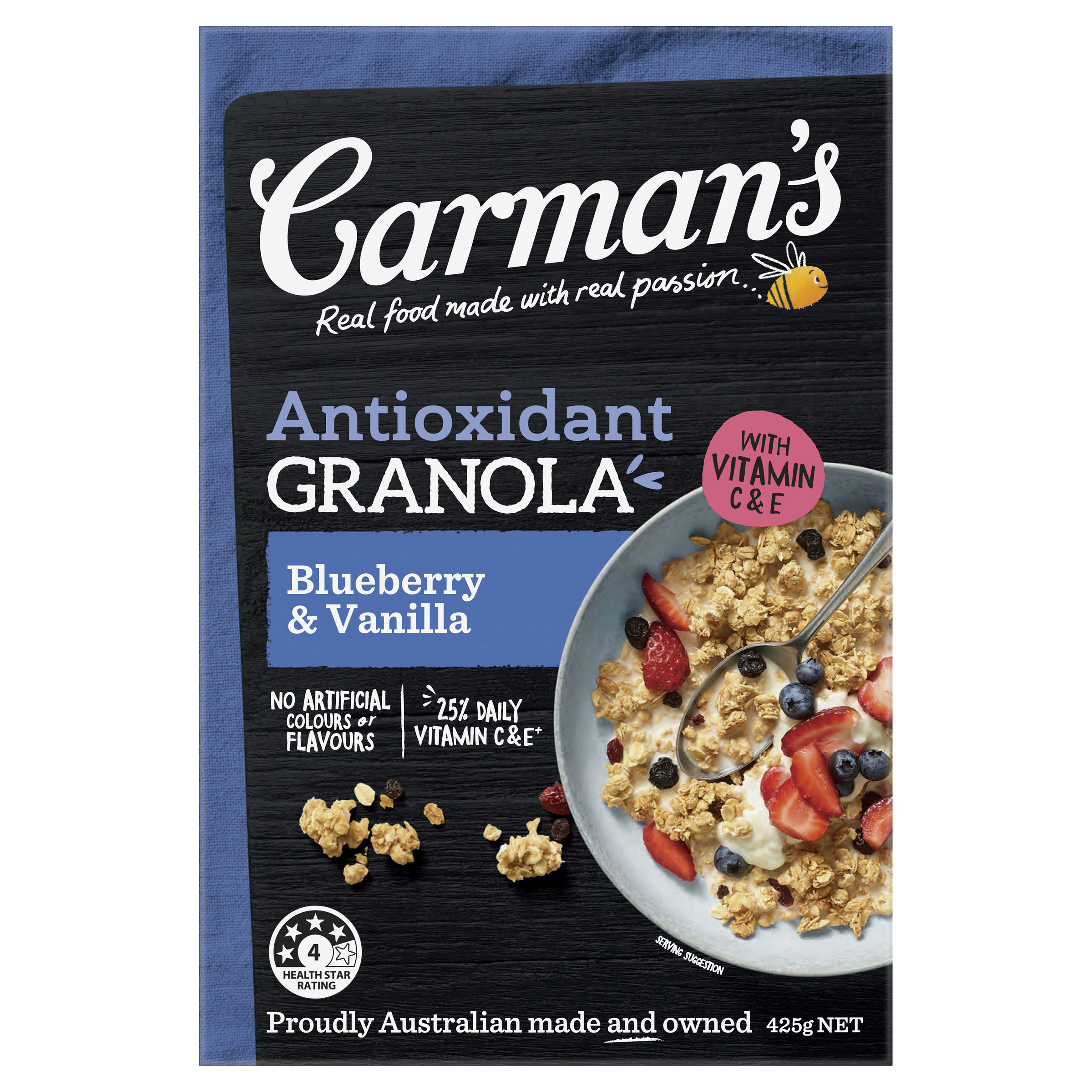 Carman's Antioxidant Granola Blueberry & Vanilla 425g pack
