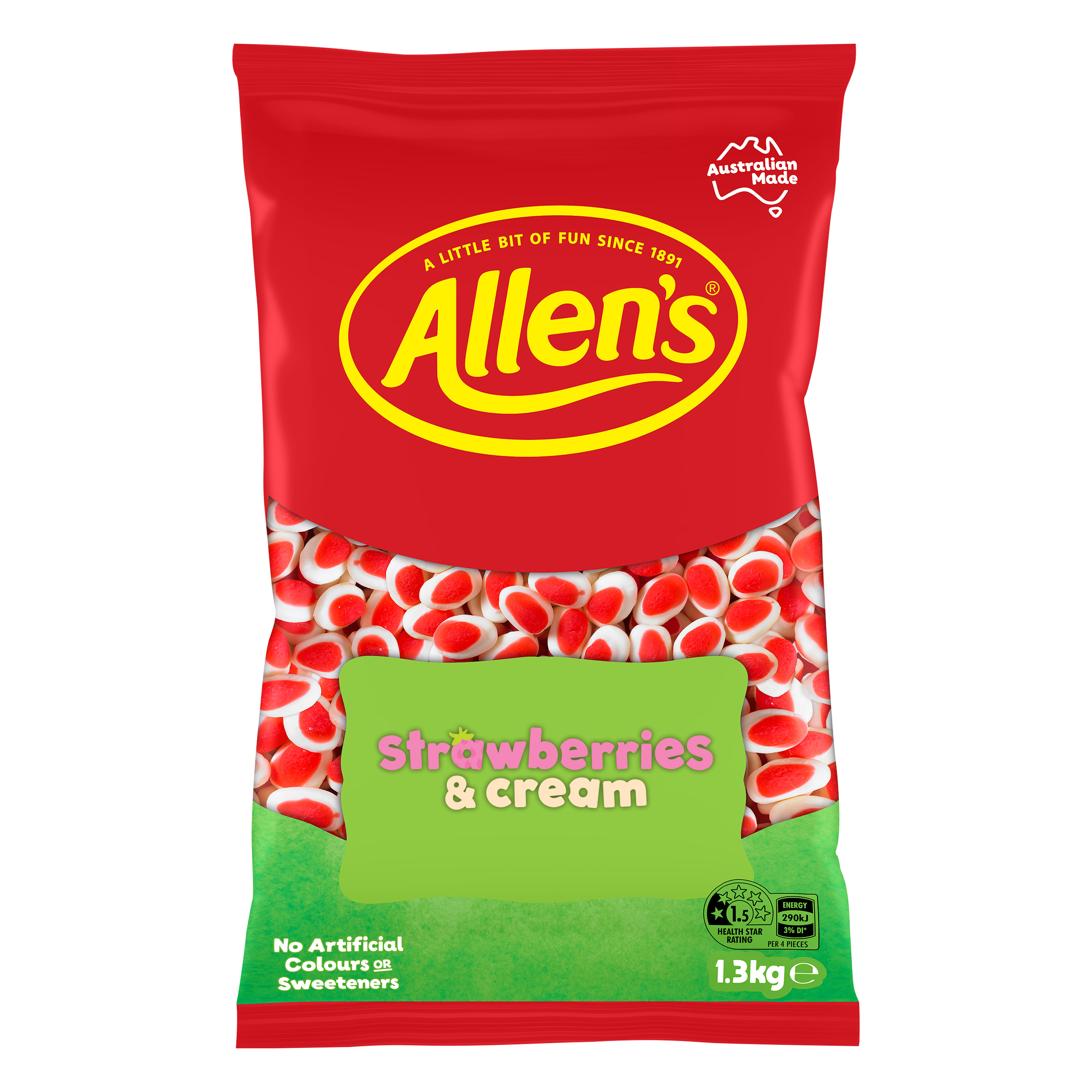 Allen's Strawberries & Cream  1.3kg pack