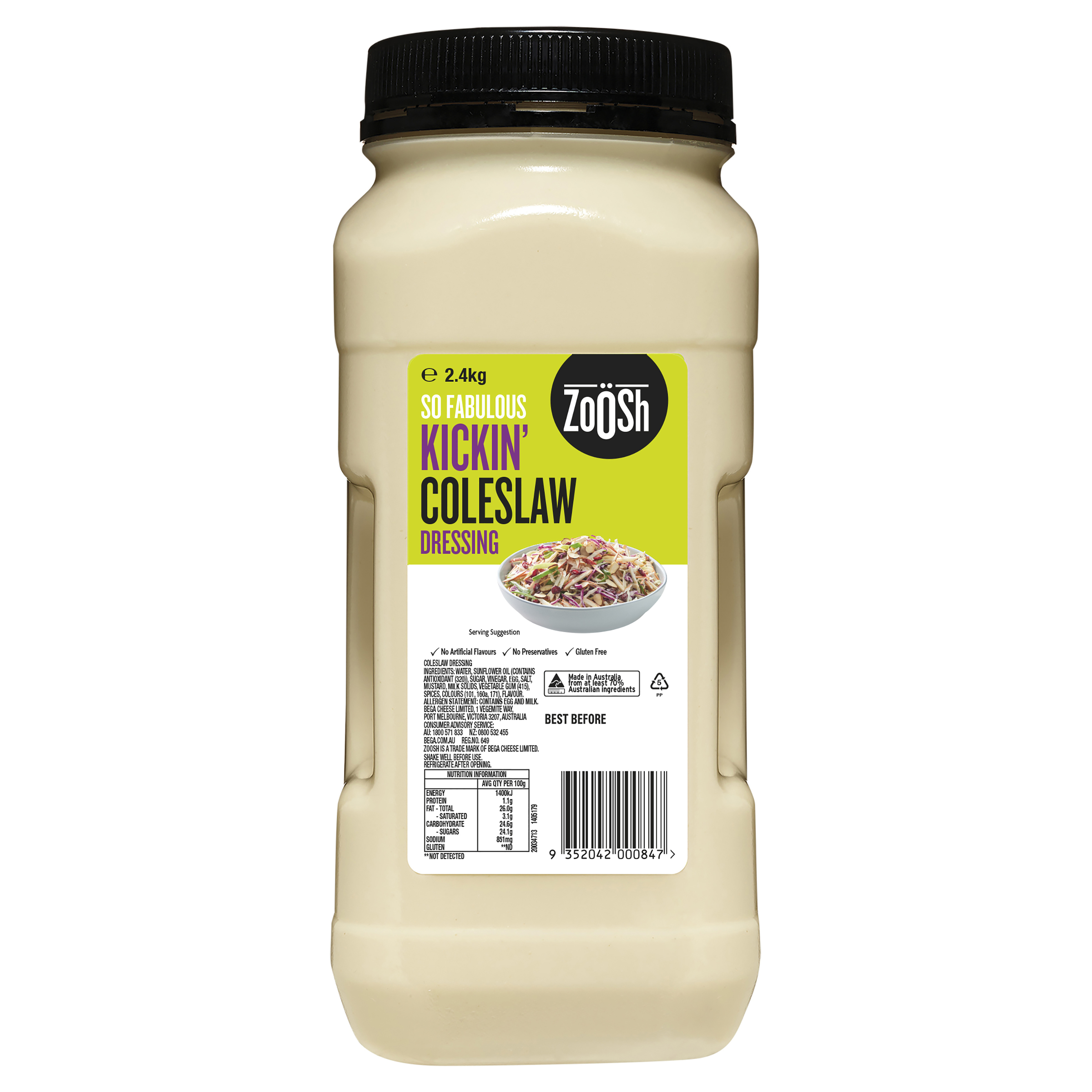 ZoOSh Coleslaw Dressing 2.4kg pack