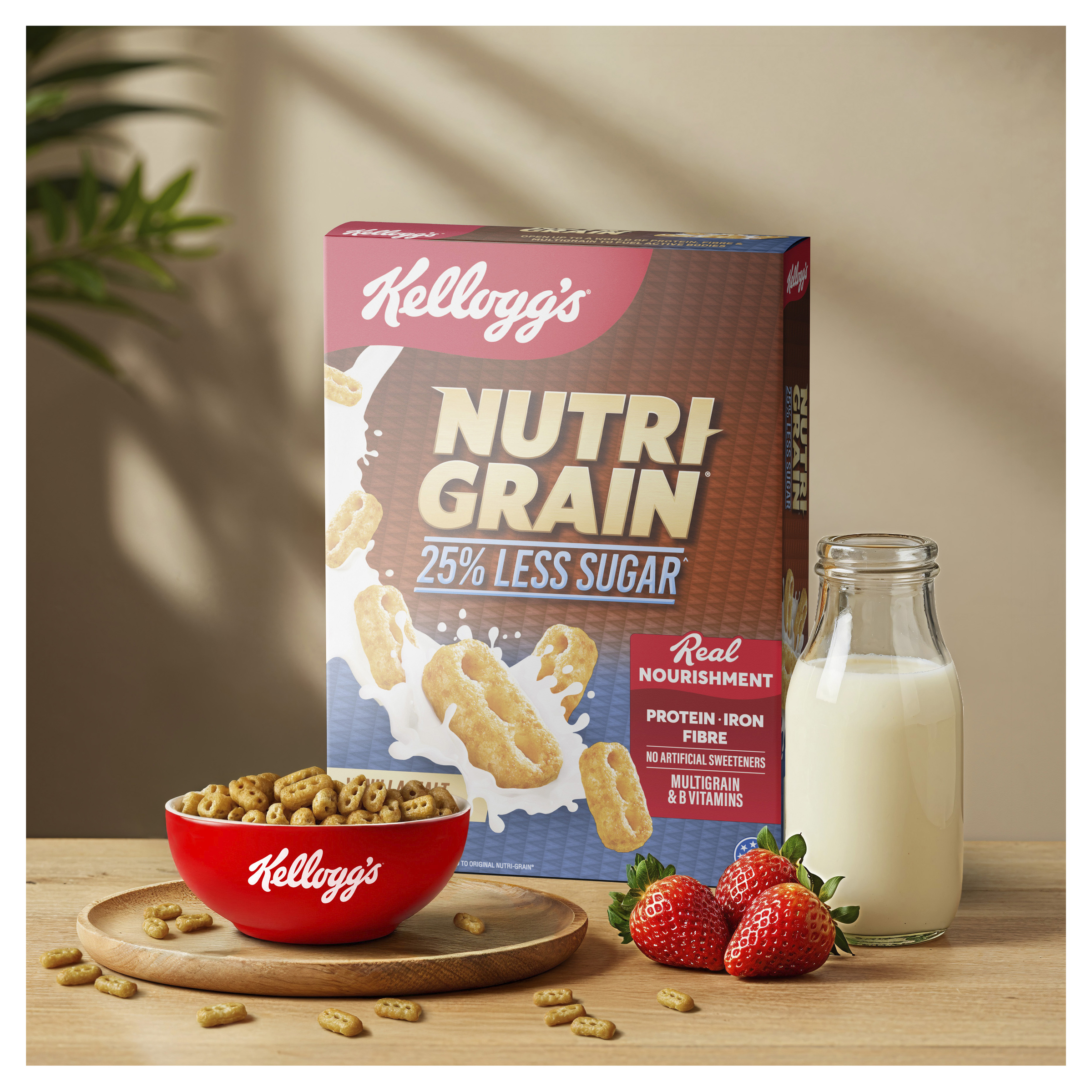 Kellogg's Nutri-Grain 25% Less Sugar Vanilla Malt Flavour 450g pack