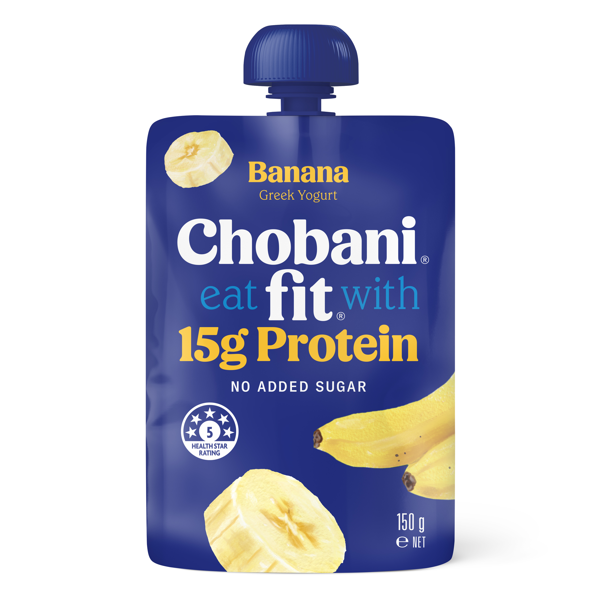 Chobani Fit Banana High Protein Greek Yogurt Pouch 150g pack