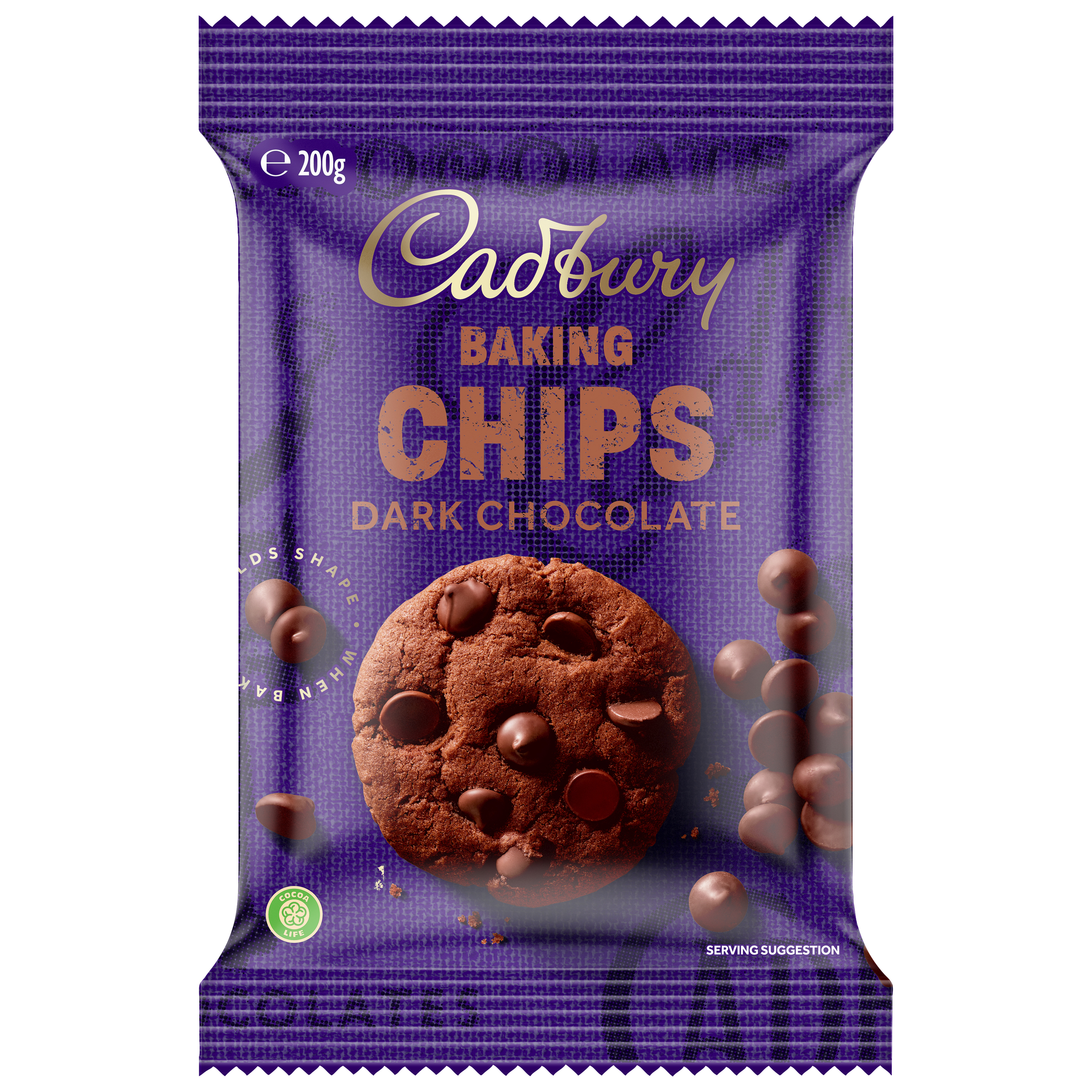 Cadbury Baking Chips Dark Chocolate 200g pack