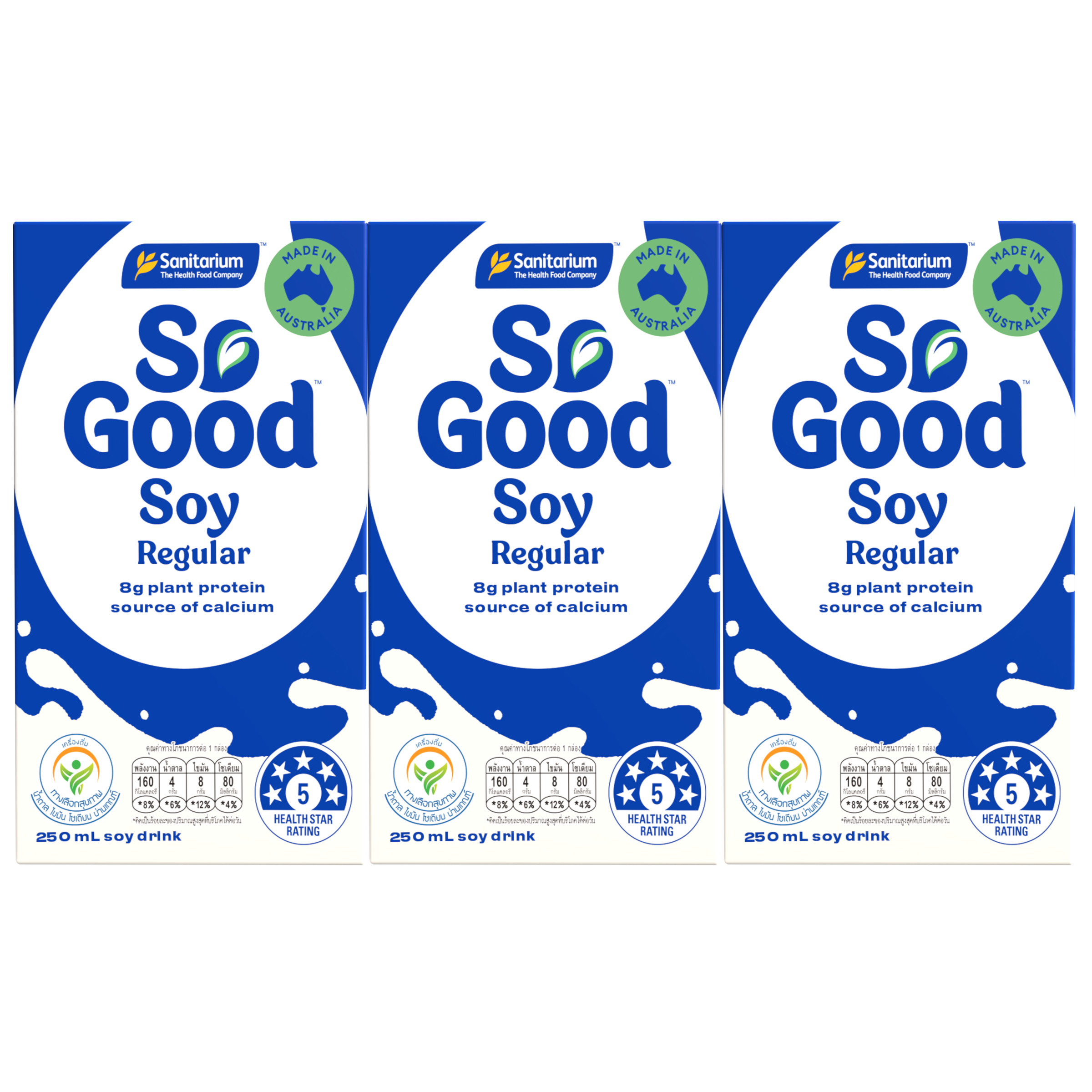Sanitarium So Good Long Life Regular Soy Milk 3x250mL pack