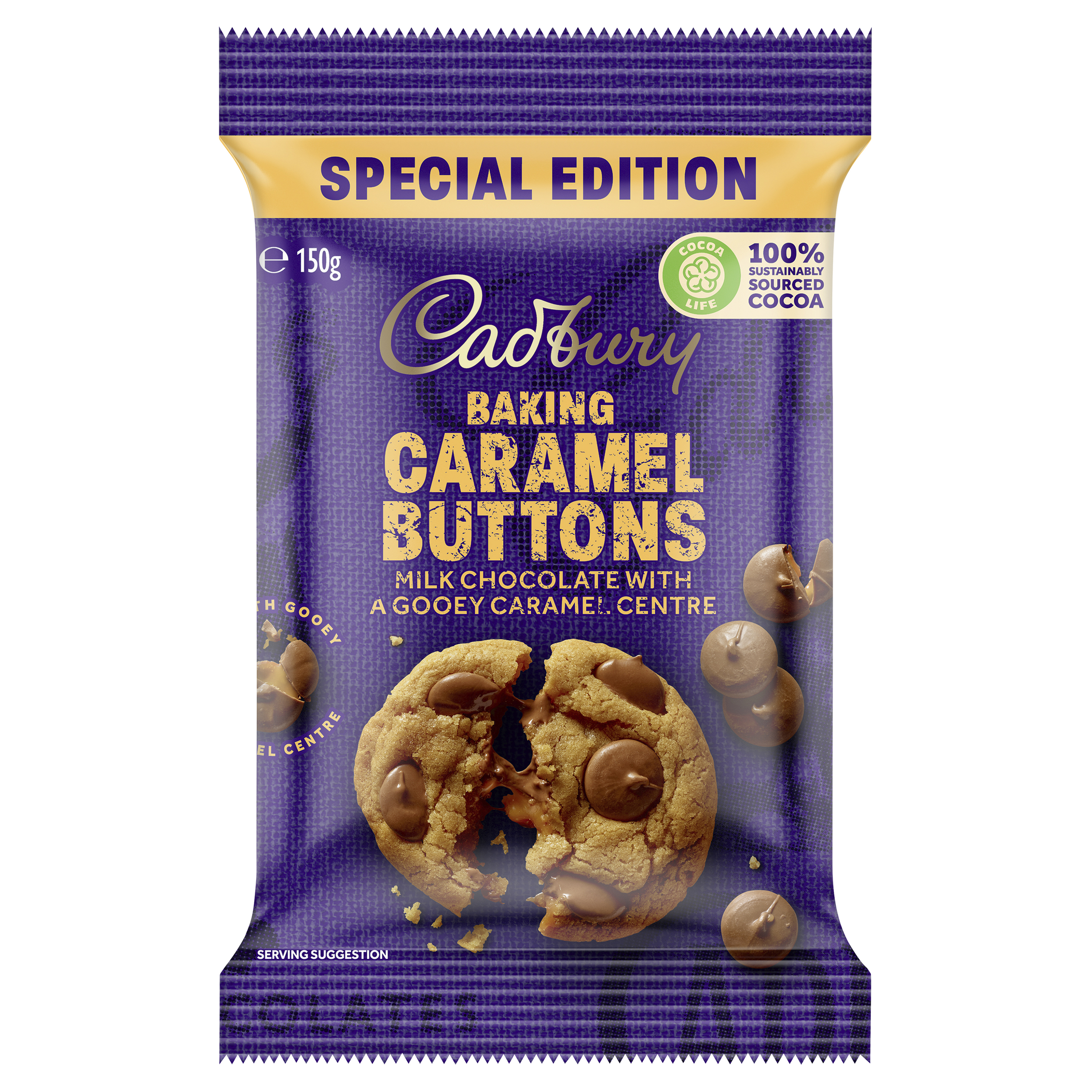 Cadbury Baking Caramel Buttons Special Edition 150g pack
