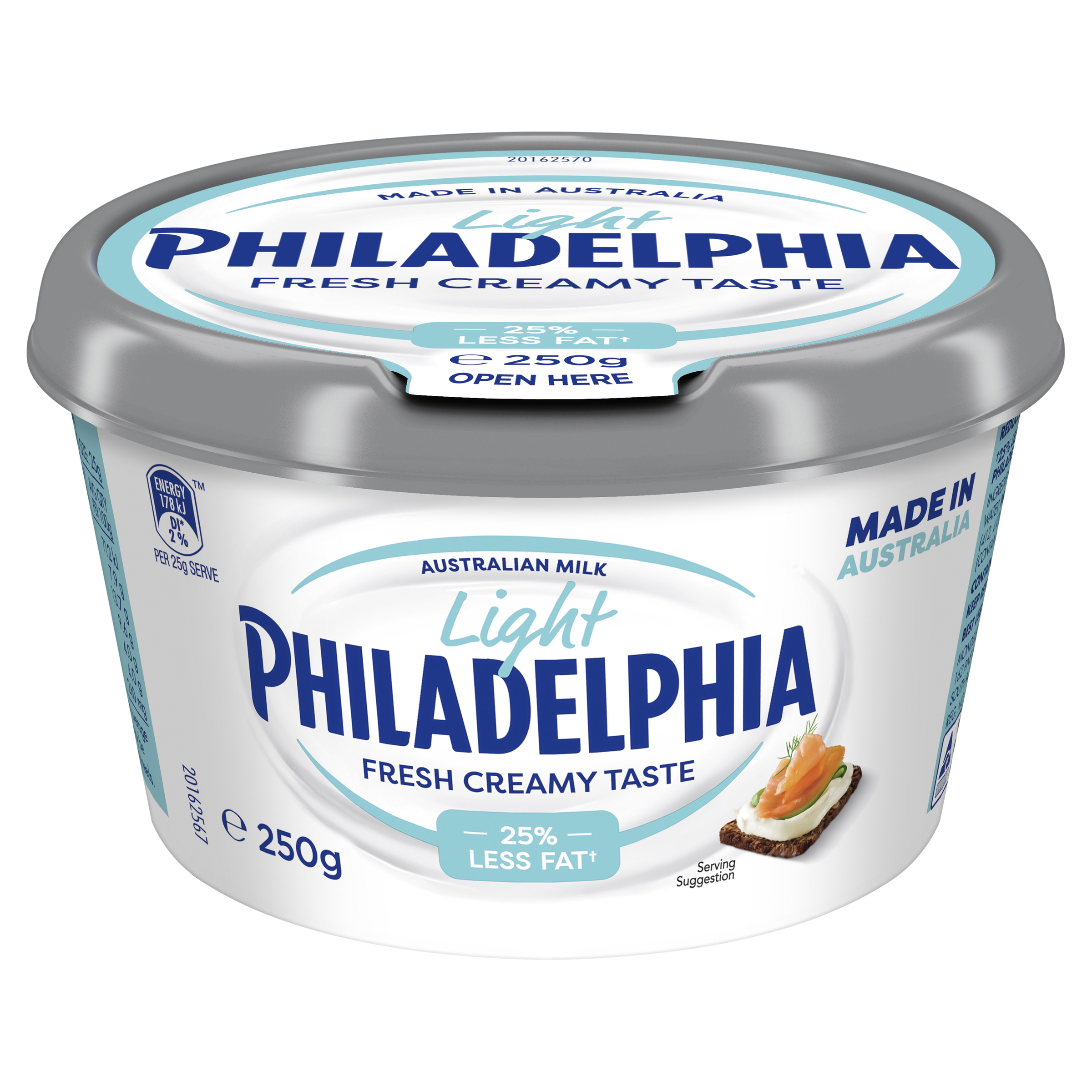 Philadelphia Light Cream Cheese Spreads Tub 250g pack