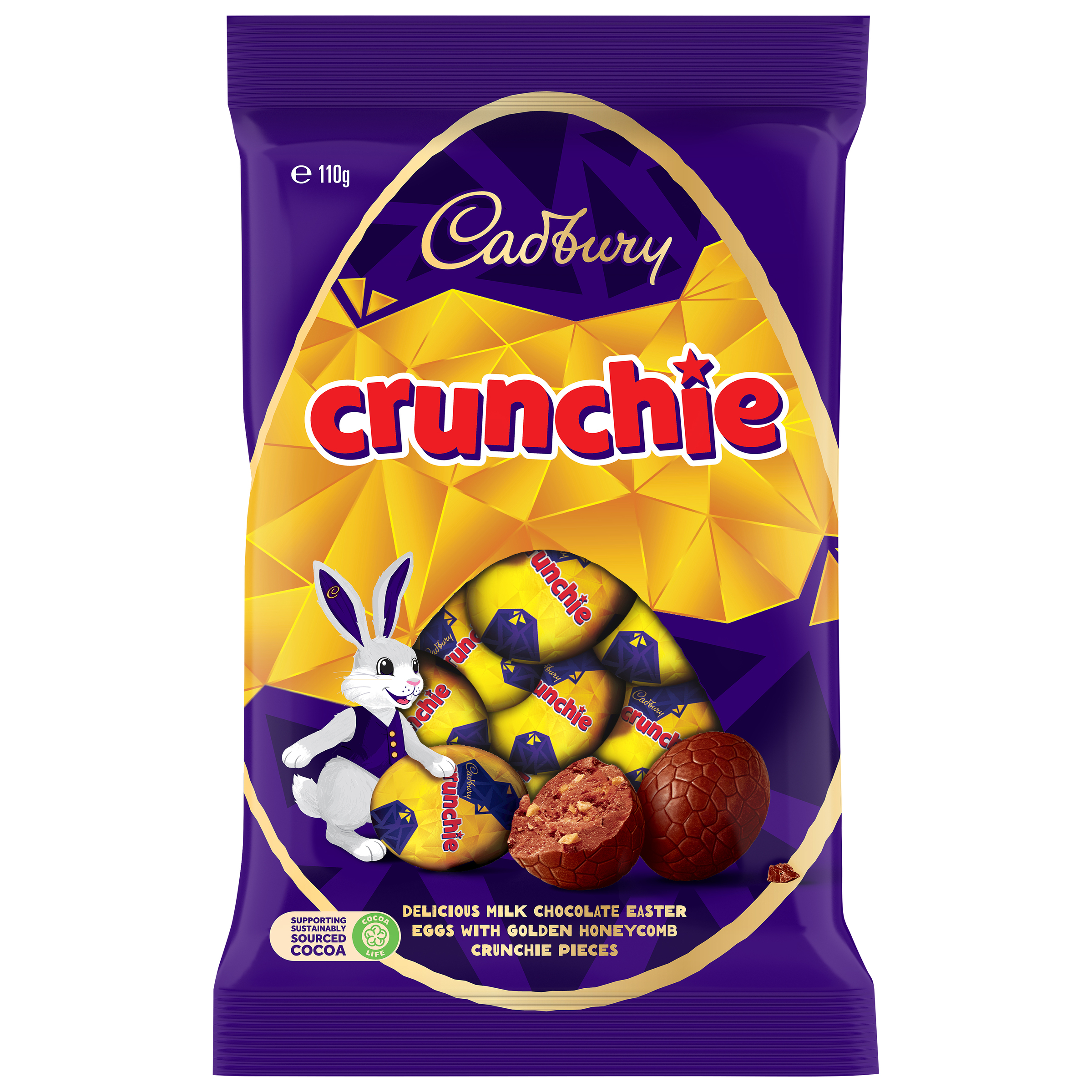 Cadbury  Crunchie Easter Egg Bag 110g pack
