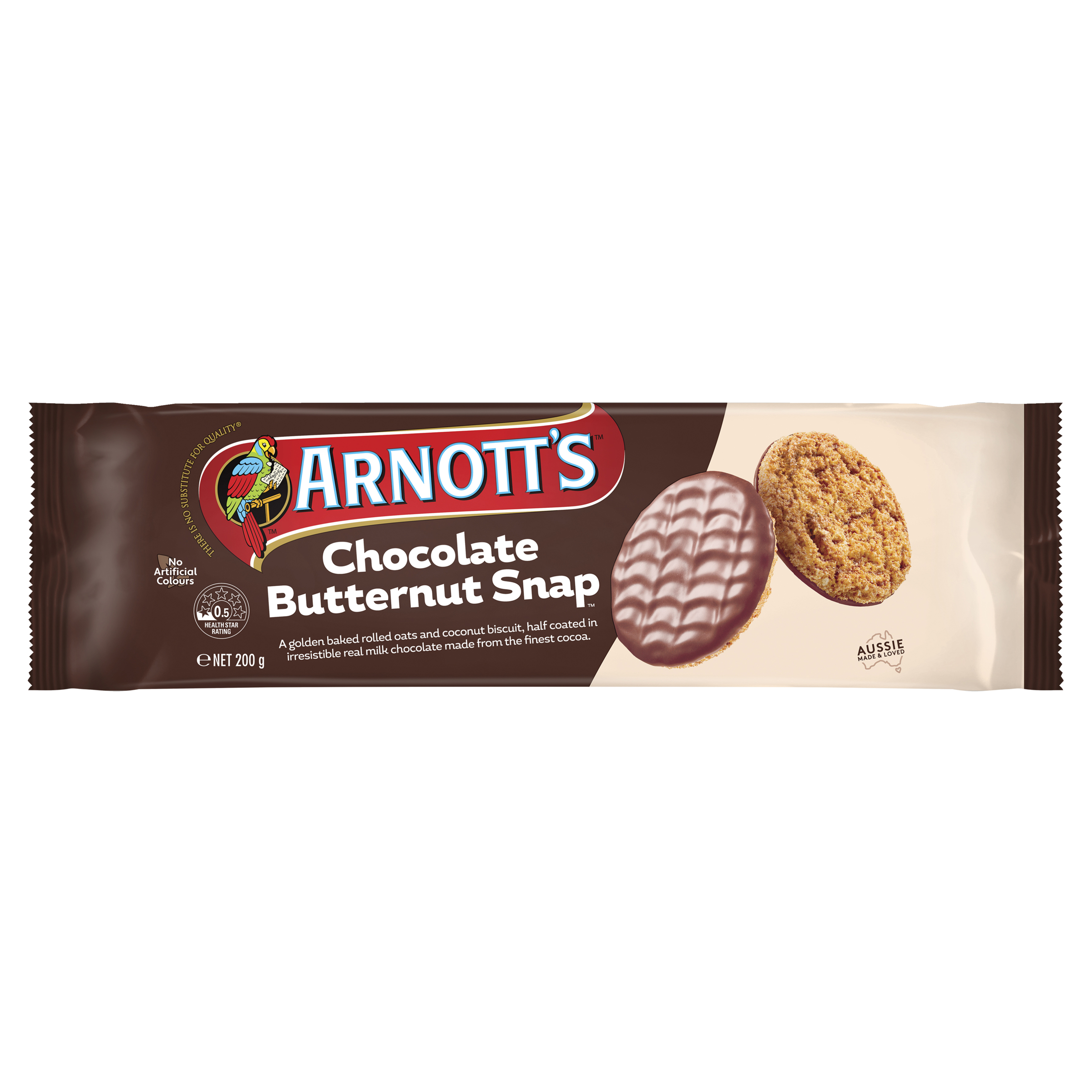 Arnott's Chocolate Butternut Snap 200g pack