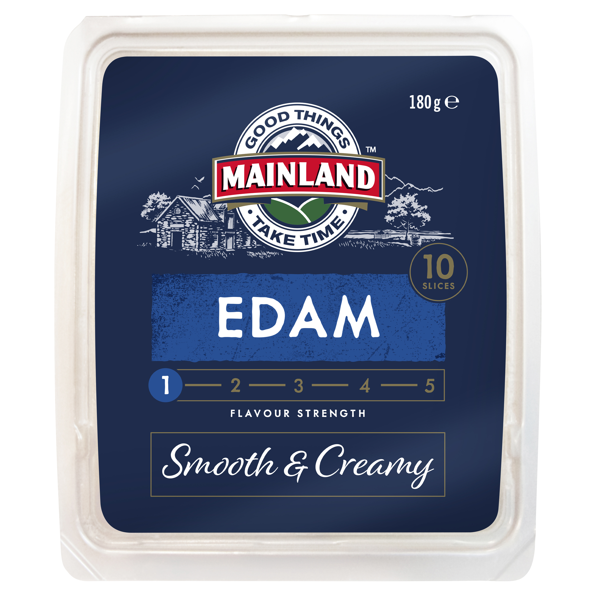 Mainland Edam Natural Cheese Slices 10 Edam Slices 180g pack