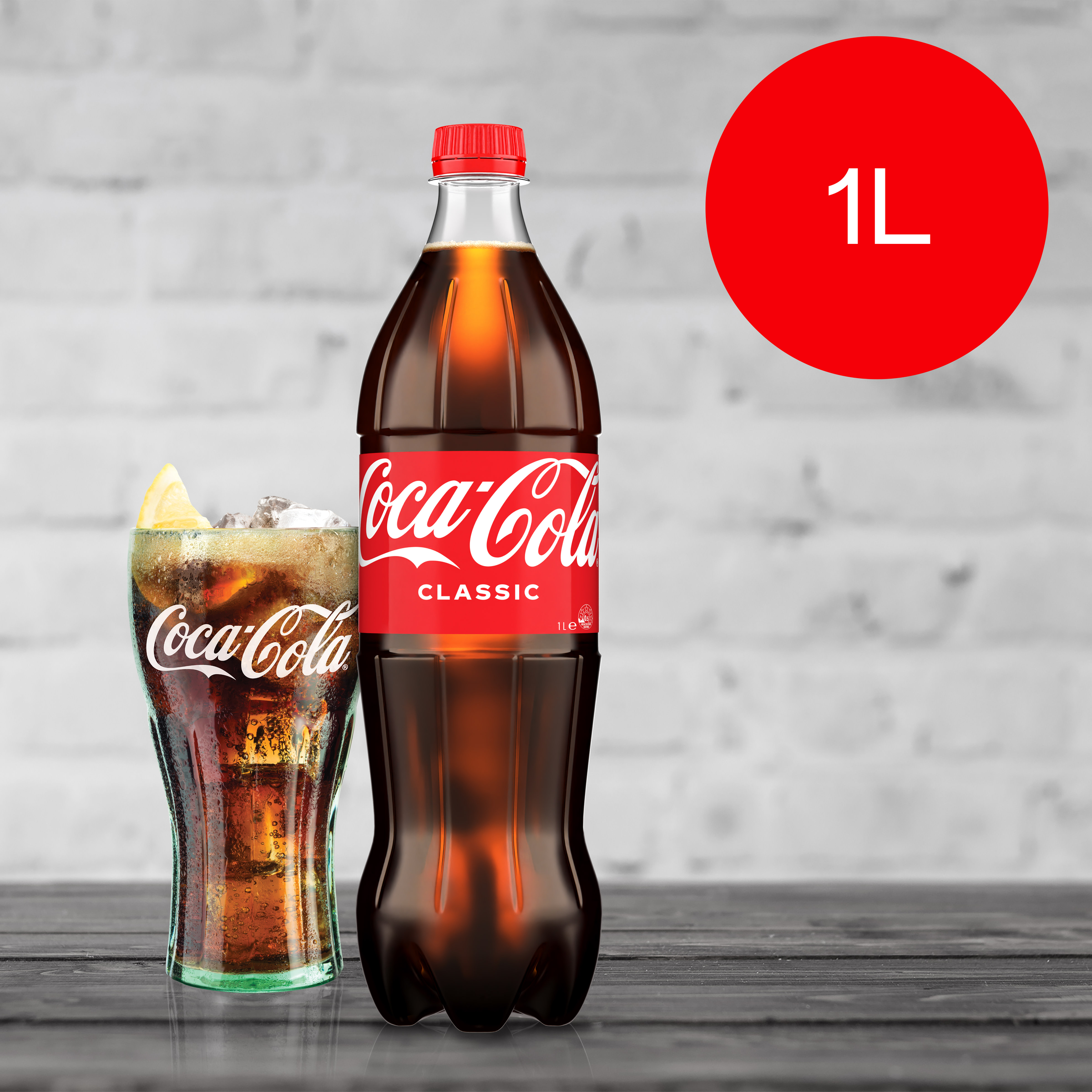 Coca-Cola Classic Soft Drink Bottle 1L pack