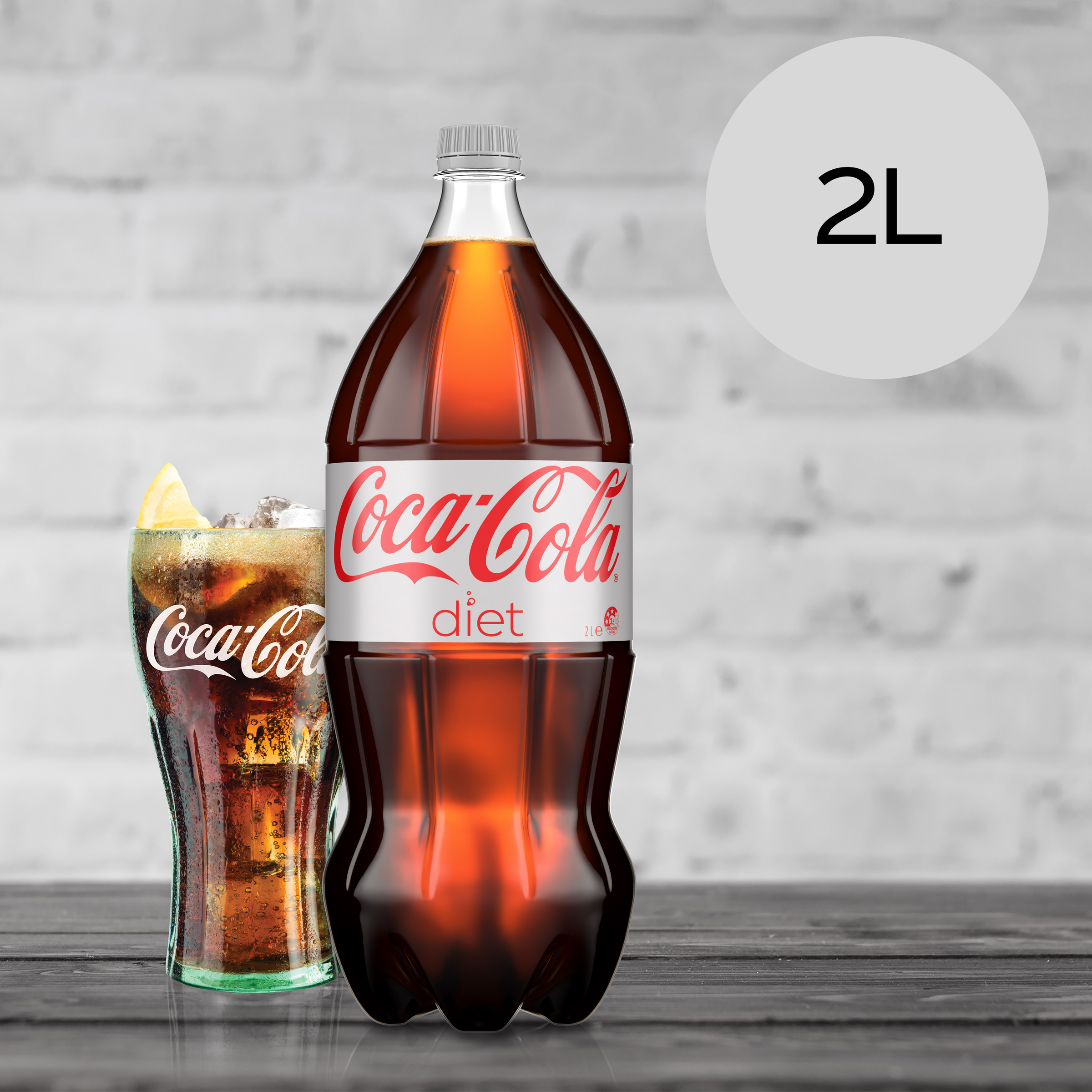 Diet Coca-Cola Soft Drink Bottle 2L pack