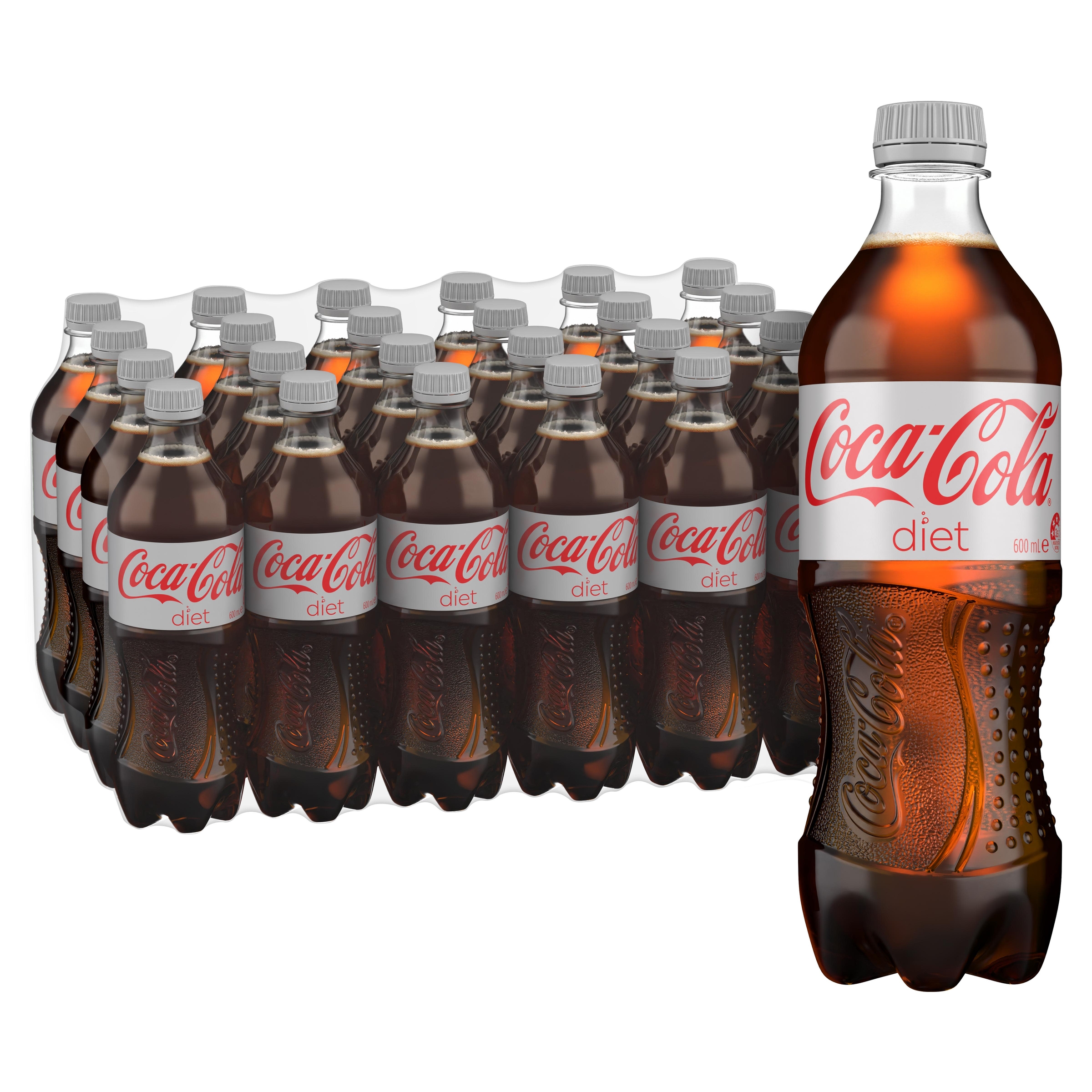 Diet Coca-Cola Soft Drink Bottle 24 x 600mL pack