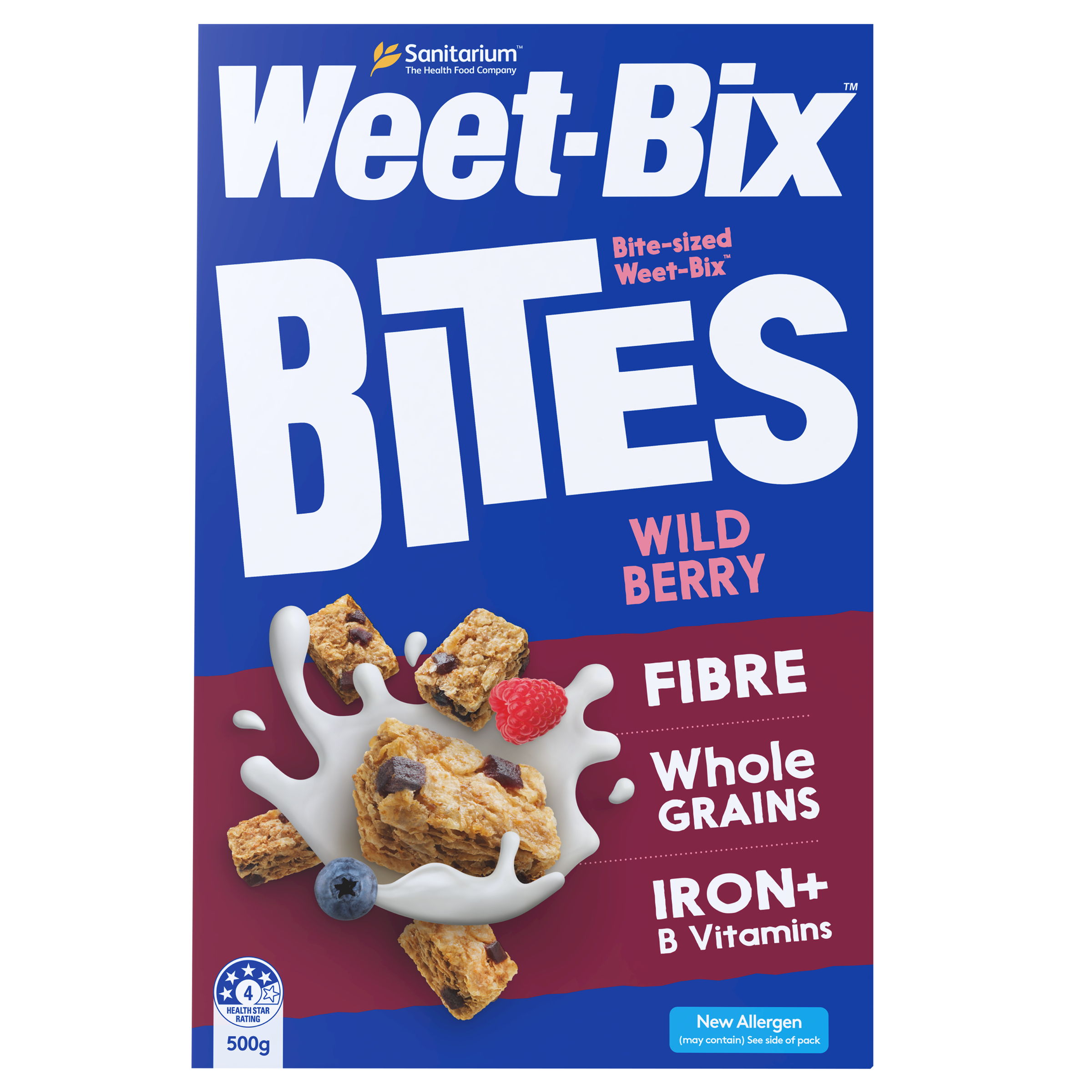Weet-Bix Bites Wild Berry Breakfast Cereal 500g pack