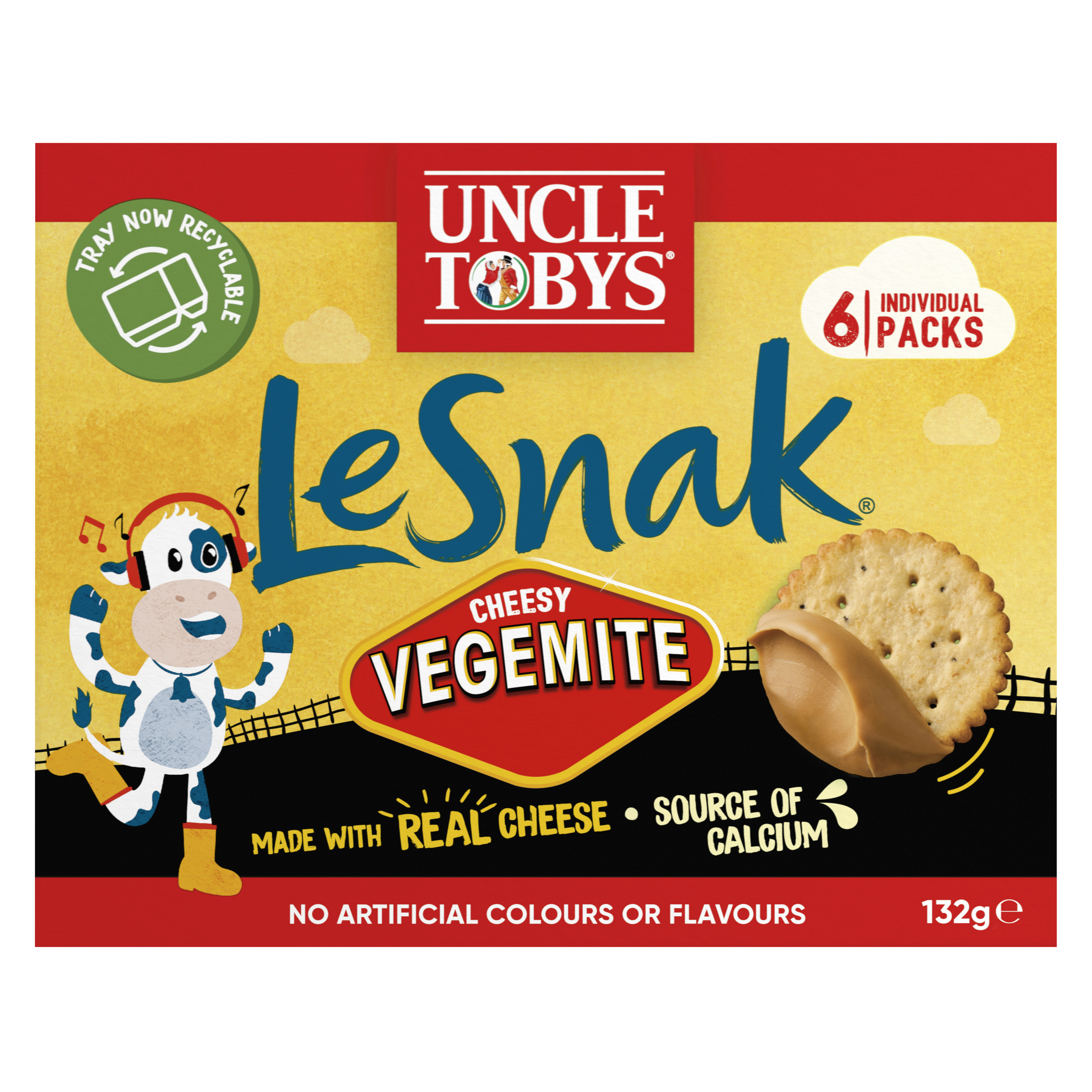 UNCLE TOBYS Le Snak Vegemite 132g pack