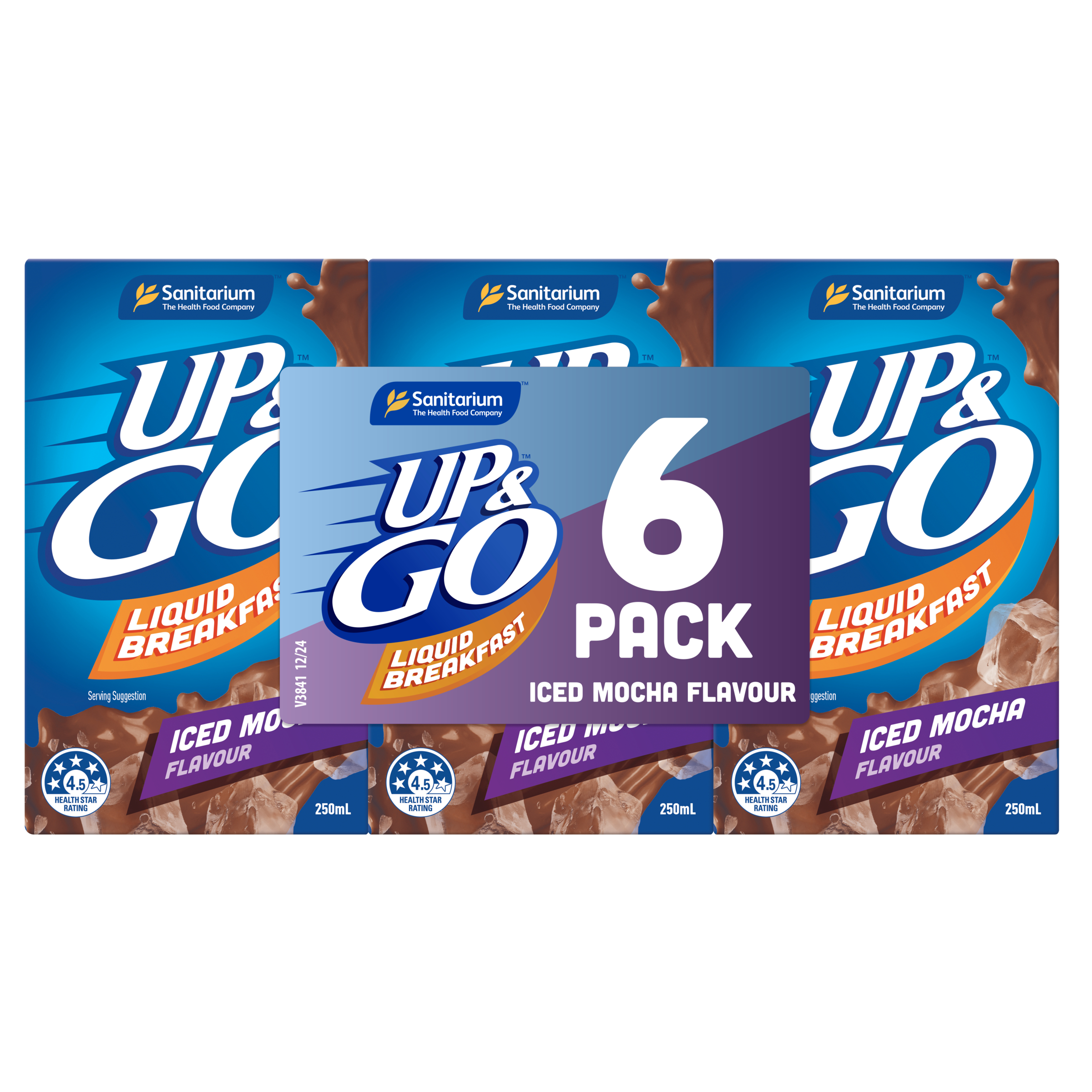 UP&GO Liquid Breakfast Iced Mocha 6 x 250mL pack